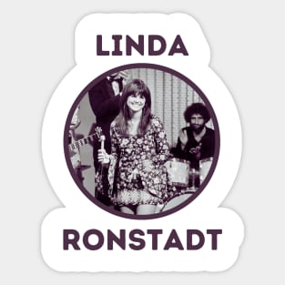 linda ronstadt ll choco red Sticker